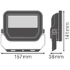 Ledvance 11-17W LED prožektorius FL 20 GEN4, juodas, 4000K, IP66
