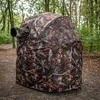 Lauko Įranga - Caruba Camouflage Chair Hide Duo Portable Tent for 2, Ruda