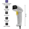 QOLTEC 50877 lazerinis scanner 1D USB Baltas