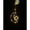 LED Lempa - Modee ML-C4011 15 LED Šiltos Baltos Spalvos Pusmėnulio Ir Žvaigždės Langų Dekoracija