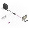 Lindy DisplayPort do VGA 150mm juoda