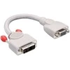Lindy Adapteris - DVI-I į VGA 0.2m dvigubam monitorių nustatymui