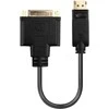 Adapteris - LINDY DisplayPort 1.2 į DVI-D Basic Adapteris, Maksimali Raiška 1920x1080@60Hz / 1920x12000@60Hz, 150 mm, Juodas