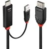 Adapterio Kabelis - LINDY HDMI į Ekranas Port 4K60Hz Adapterio Kabelis, 4096x2160, 21.6GB/s, 2 m, Juodas