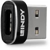 Adapteris - LINDY USB 2.0 Žemo Profilio Type A į Type C Adapteris, 480 Mbps, Juodas