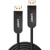 DisplayPort Kabelis - LINDY Šviesolaidinis Hibridinis DisplayPort 2.0 UHBR10 Kabelis, M/M, 40 m, Juodas