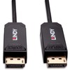 DisplayPort Kabelis - LINDY Šviesolaidinis Hibridinis DisplayPort 2.0 UHBR10 Kabelis, M/M, 30 m, Juodas