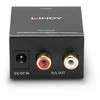 Garso Adapteris - LINDY TosLink ir Bendraašis į Phono DAC Adapteris, 24-bit/96KHz, Juodas