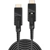 HDMI Laidas - LINDY Šviesolaidinis Hibridinis Micro-HDMI 4K60 Laidas, 18Gbps, Atsparus Micro-HDMI, HDMI, DVI, 100 m, Juodas
