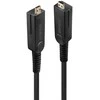 HDMI Laidas - LINDY Šviesolaidinis Hibridinis Micro-HDMI 4K60 Laidas, 18Gbps, Atsparus Micro-HDMI, HDMI, DVI, 40 m, Juodas