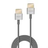 HDMI Laidas - LINDY HDMI Slim Laidas, M/M, Ultra Didelės Spartos, 48Gbps, 7680x4320@60Hz, 0.5 m, Pilkas