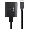 HDMI Skirstytuvas - LINDY 2 Prievadų HDMI Skirstytuvas, 4K60, 18Gbps, Atstatymo Mygtukas, Juodas