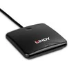 Išmanusis Kortelių Skaitytuvas - LINDY USB 2.0 Išmanusis Kortelių Skaitytuvas, Juodas