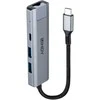 Lindy USB-C šakotuvas su laidu ir eterneto jungtimi