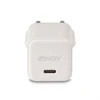 Įkroviklis - LINDY USB Type C GaN Įkroviklis, 20W, Baltas