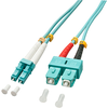 Lindy Pluoštinis Laidas - LC/SC OM3 20m 50/125µm Multimode