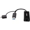 Tinklo Adapteris - LINDY USB 3.2 Gen 1 Gigabit Ethernet Konverteris, RJ45, USB A/C, Juodas
