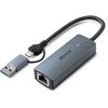 Tinklo Adapteris - LINDY USB 3.2 Gen 1 į 5G Ethernet Konverteris, 5Gbps, USB tipo A/C, Pilkas
