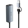 Tinklo Adapteris - LINDY USB 3.2 Gen 1 į 5G Ethernet Konverteris, 5Gbps, USB tipo A/C, Pilkas