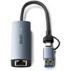 Tinklo Adapteris - LINDY USB 3.2 Gen 1 į 5G Ethernet Konverteris, 5Gbps, USB tipo A/C, Pilkas