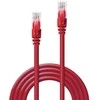 Tinklo Kabelis - LINDY Cat.6 U/UTP Tinklo Kabelis, RJ45, M/M, 250MHz, 0.3 m, Raudonas