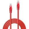 Tinklo Kabelis - LINDY Cat.6 U/UTP Tinklo Kabelis, RJ45, M/M, 250MHz, CCA, Raudonas