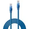 Tinklo Kabelis - LINDY Cat.6 U/UTP Tinklo Kabelis, RJ45, M/M, 250MHz, 0.5 m, Mėlynas
