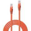 Tinklo Kabelis - LINDY Cat.6 U/UTP Tinklo Kabelis, RJ45, M/M, 250MHz, 10 m, Oranžinis