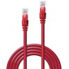 Tinklo Kabelis - LINDY Cat.6 U/UTP Tinklo Kabelis, RJ45, M/M, 250MHz, 10 m, Raudonas