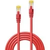 Tinklo Kabelis - LINDY S/FTP LSZH Tinklo Kabelis, Cat.6A Jungtis, Cat.7 Raw, RJ45, M/M, 0.3 m, Raudonas