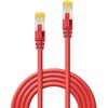 Tinklo Kabelis - LINDY RJ45 S/FTP LSZH Tinklo Kabelis, Cat.6A Jungtis, Cat.7 Raw, 10 m, Raudonas