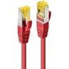 Tinklo Kabelis - LINDY RJ45 S/FTP LSZH Tinklo Kabelis, Cat.6A Kištukas, Cat.7 Neapdirbtas Kabelis, 15 m, Raudonas