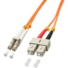 Tinklo Kabelis - LINDY Pluošto Kabelis LC/SC OM2 2m 50/125µm Multimode