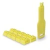 Lindy Tinklo Priedas - RJ45 Prievado Blokatorius 10vnt + 1 Raktas ABS Geltonas
