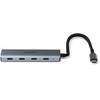 USB Hub - LINDY 4 Prievadų USB 3.2 Gen 2 Type C Hub, 10 Gbps, Kompaktiškas Dizainas