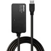 USB Hub - LINDY USB 3.0 Aktyvus Prailginimo Pro Hub Laidas, 10 m, Juodas