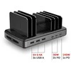 USB Įkrovimo Stotis - LINDY 160W 6 Prievadų Išmanusis Įkroviklis 3A USBType A ir C