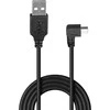 USB Kabelis - LINDY USB 2.0 Tipo A į Mini-B Laidas, 90 Laipsnių Dešinysis Kampas, M/M, 0.5 m, Juodas