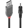 USB Kabelis - LINDY USB 2.0 Type A į 2.5 mm DC Laidas, 1.5 m, Juodas