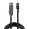 USB Kabelis - LINDY USB 2.0 Type A į 2.5 mm DC Laidas, 1.5 m, Juodas