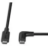 USB Kabelis - LINDY USB 3.2 Type C Laidas, M/M, 90° Dešinysis Kampas, 10Gbps, 60W PD, 1.5 m, Juodas