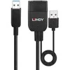 USB Kabelis - LINDY Hibridinis USB 3.2 Type A Laidas, 10Gbps, 35 m, Juodas