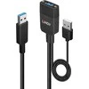 USB Kabelis - LINDY Hibridinis USB 3.2 Type A Laidas, 10Gbps, 35 m, Juodas