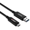 USB Kabelis - LINDY USB 3.2 Tipo A į C Hibridinis Laidas, 5Gbps, PVC Danga, 50 m, Juodas