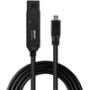 USB Kabelis - LINDY USB 3.2 C/C Aktyvus Prailginimas, 10Gbps Duomenų Perdavimas, 5 m, Juodas