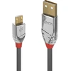 USB Kabelis - LINDY Cromo Line USB 2.0 Type A į Micro-B Laidas, M/M, 480Mbps, 1 m, Pilkas