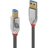 USB Kabelis - LINDY Cromo Line USB 3.2 Type A į B Laidas, M/M, 5Gbps, 2 m, Pilkas