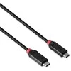 USB Kabelis - LINDY Juodas Line USB4 Type C Laidas, M/M, 40Gbps, 240W PD, 0.5 m, Juodas
