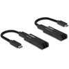USB Prailginimo Laidas - LINDY Pluoštinis USB 3.2 Type C Prailgintuvas, 100m, 10Gbps, 5VDC, 2A, Juodas