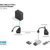 USB Prailginimas - LINDY USB 2.0 Type C Cat.6 Prailginimas, 480Mbps, 100 m, Juodas